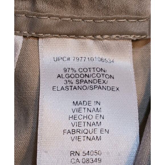 Anne Klein 10.5" Shorts Women's Size 10 Beige Wide Leg Cotton Stretch Pockets - Picture 3 of 13